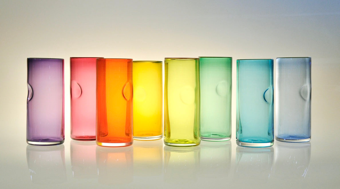 Colored Highball Glass Tumblers