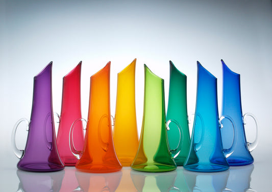 Transparent Blown Glass Pitchers