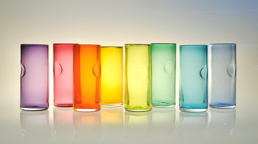 Colored Highball Glass Tumblers