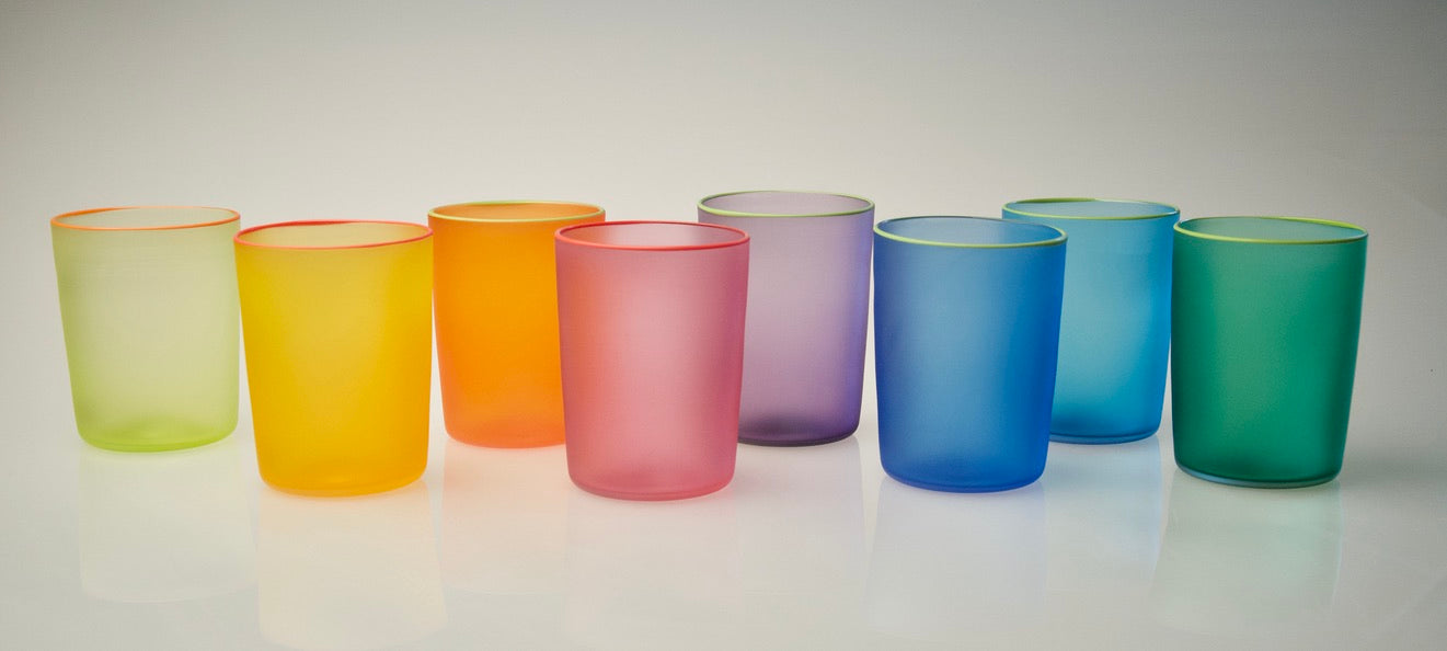 Frosted Lowball Glass Tumblers